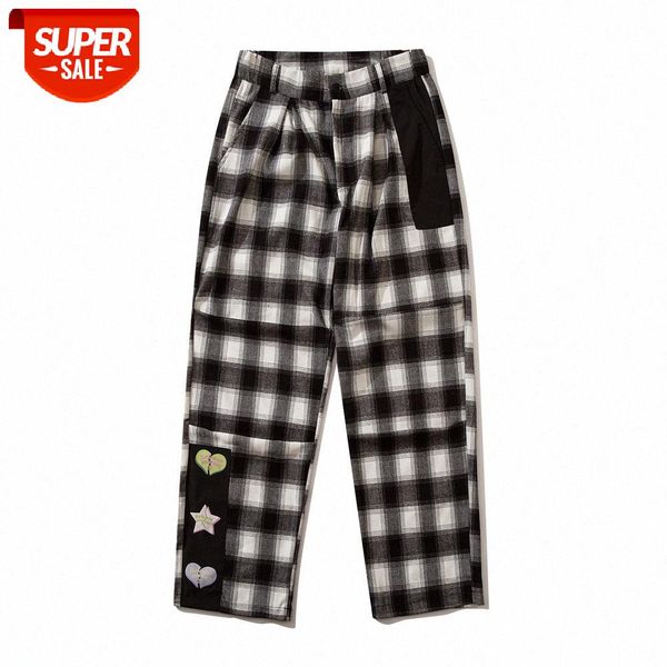 love print stitching plaid casual trousers men's street trendy loose straight-leg pants bf lazy wind wide-leg #ax2h, Black
love print stitching plaid casual trousers men's street trendy loose straight-leg pants bf lazy wind wide-leg #ax2h, Black