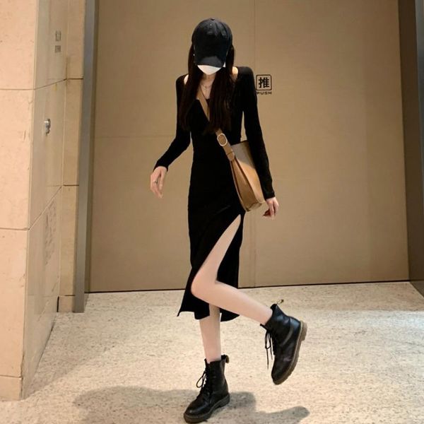 casual dresses korean fashion clothing for women black sheath square collar bodycon dress ins aesthetic clothes early autumn, Black;gray
casual dresses korean fashion clothing for women black sheath square collar bodycon dress ins aesthetic clothes early autumn, Black;gray