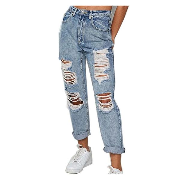 women's jeans spring/summer female classic ripped washed straight trousers high waist slim casual ladies denim pants for women, Blue
women's jeans spring/summer female classic ripped washed straight trousers high waist slim casual ladies denim pants for women, Blue
