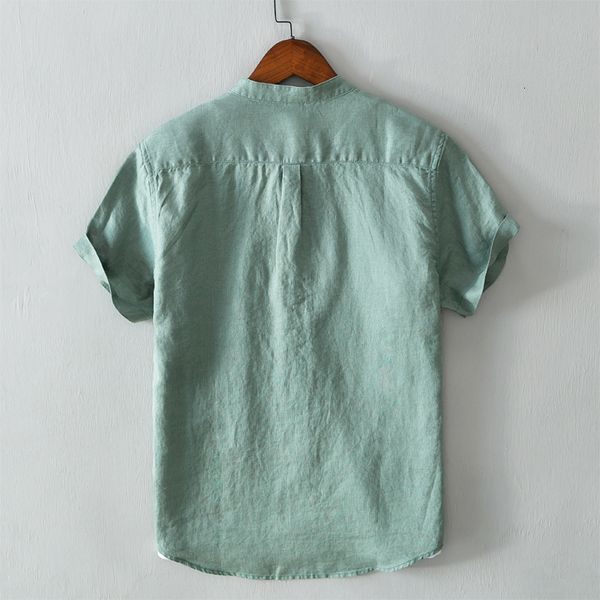 2021 unique design short-sleeved stand collar brand pure linen shirts for men casual comfortable shirt mens chemise camisa sjyg, White
2021 unique design short-sleeved stand collar brand pure linen shirts for men casual comfortable shirt mens chemise camisa sjyg, White
