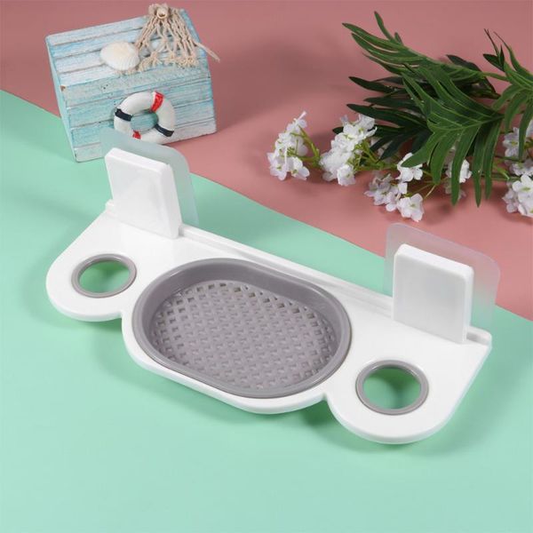 soap dishes plastic wall mounted dish with hand sanitizer holder hanging rack shampoo shelf for bathroom (white+blue)
soap dishes plastic wall mounted dish with hand sanitizer holder hanging rack shampoo shelf for bathroom (white+blue)