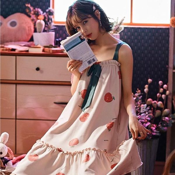 cartoon nightgowns women summer sleeveless mid-length night dress large size loose nightshirt cute cotton nightwear female new, Black;red
cartoon nightgowns women summer sleeveless mid-length night dress large size loose nightshirt cute cotton nightwear female new, Black;red