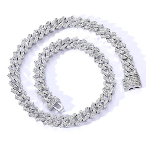 chains hip-hop style 12mm diamond-shaped cuban necklace 18k gold-plated double row zircon personality fashionable men's, Silver
chains hip-hop style 12mm diamond-shaped cuban necklace 18k gold-plated double row zircon personality fashionable men's, Silver