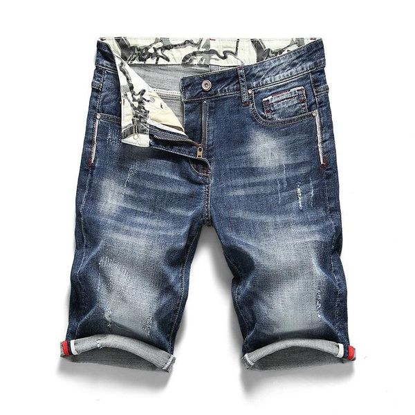 men's jeans summer stretch short fashion casual slim fit elastic denim shorts male brand clothes, Blue
men's jeans summer stretch short fashion casual slim fit elastic denim shorts male brand clothes, Blue