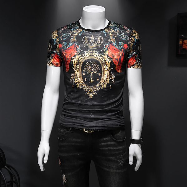 2021 new luxury baroque tshirt for men black gold printing men's fashion tee shirt homme round neck short sleeve t-shirt tr44, White;black
2021 new luxury baroque tshirt for men black gold printing men's fashion tee shirt homme round neck short sleeve t-shirt tr44, White;black