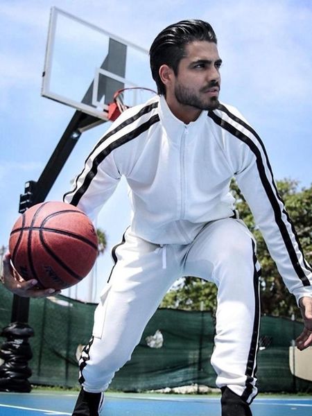 men's tracksuits men fitness tracksuit 2 pieces zipper cardigan coat +pocket sweat pants track suit man side stripe sportswear jogging, Gray
men's tracksuits men fitness tracksuit 2 pieces zipper cardigan coat +pocket sweat pants track suit man side stripe sportswear jogging, Gray