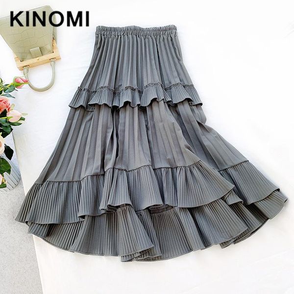 skirts kinomi 2021 spring ruffles pleated elegant long elastic high waist korean style cake a-line female, Black
skirts kinomi 2021 spring ruffles pleated elegant long elastic high waist korean style cake a-line female, Black
