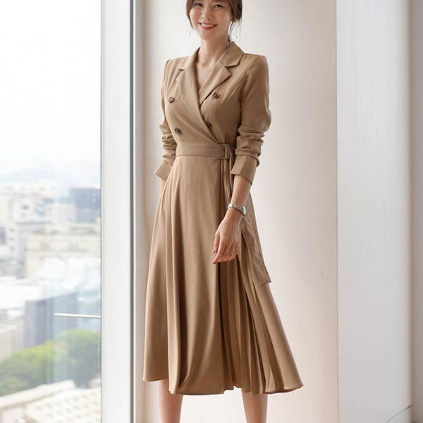 2021 autumn office lady pleated long party women korean casual notched sashes robe femme new elegant wear to work vestido 9g7l, Black;gray
2021 autumn office lady pleated long party women korean casual notched sashes robe femme new elegant wear to work vestido 9g7l, Black;gray