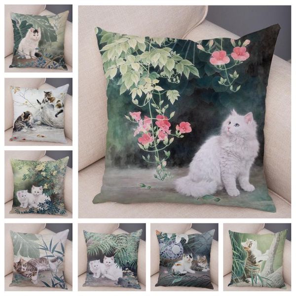 cushion/decorative pillow chinese style cat cushion cover decor watercolor cartoon pet animal print pillowcase soft plush case for car sofa
cushion/decorative pillow chinese style cat cushion cover decor watercolor cartoon pet animal print pillowcase soft plush case for car sofa