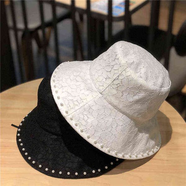 2021 women fashion hats black white pearl foldable breathable hollow fisherman hat sun protection beach sun hat g220311, Blue;gray
2021 women fashion hats black white pearl foldable breathable hollow fisherman hat sun protection beach sun hat g220311, Blue;gray