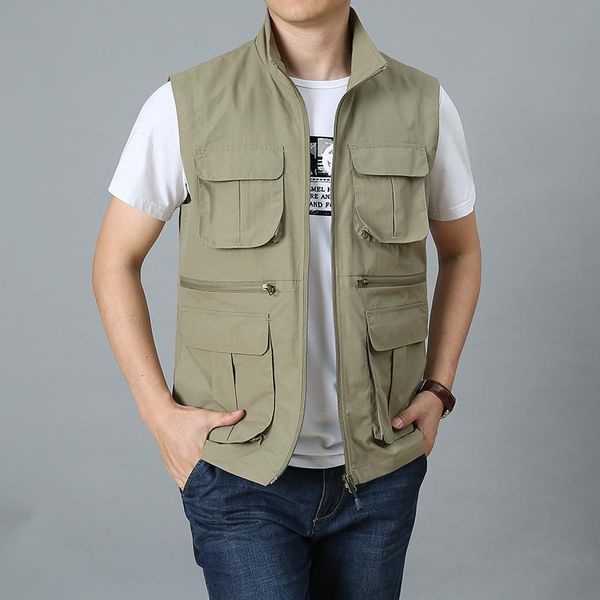 men's vests outdoor casual men's vest multi-pockets zipper jackets sleeveless male pography fishing military man's tourism drif, Black;white
men's vests outdoor casual men's vest multi-pockets zipper jackets sleeveless male pography fishing military man's tourism drif, Black;white