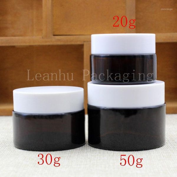 wholesale 20g 30g 50g brown glass bottle with white cap, skin care cream bottle, cosmetic packaging container
wholesale 20g 30g 50g brown glass bottle with white cap, skin care cream bottle, cosmetic packaging container