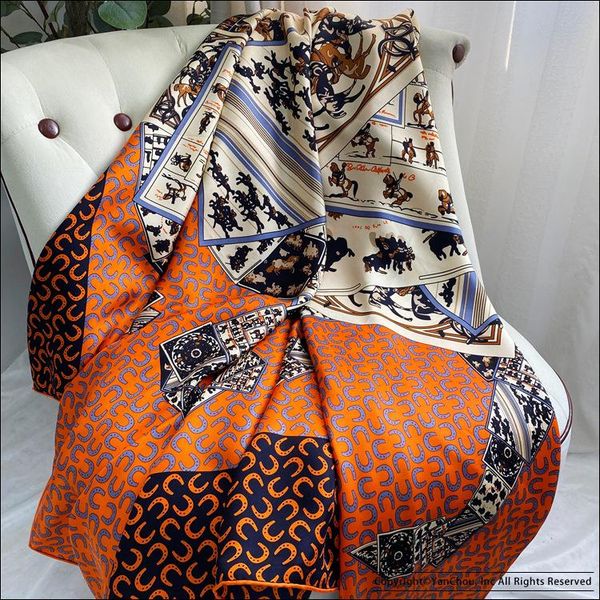 scarves square silk twill scarf hand rolled 100% mulberry-silk 140 edges large womens foulard en soie luxe, Blue;gray 
scarves square silk twill scarf hand rolled 100% mulberry-silk 140 edges large womens foulard en soie luxe, Blue;gray