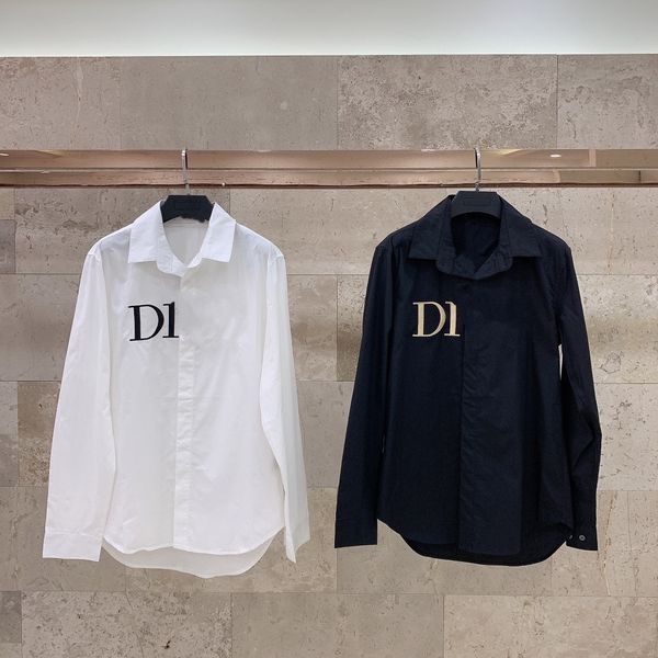 2021 spring new heavy industry letter embroidery pin handsome and thin long sleeve lapel shirt for men and women, White
2021 spring new heavy industry letter embroidery pin handsome and thin long sleeve lapel shirt for men and women, White