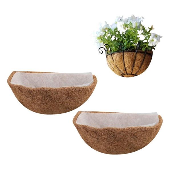 planters & pots semicircle coconut liner with non-woven fabric lining for hanging planter (brown)
planters & pots semicircle coconut liner with non-woven fabric lining for hanging planter (brown)