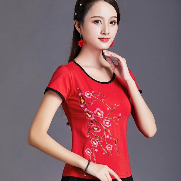 women's t-shirt vintage tee woman clothes embroidery autumn spring t shirt women buckle chinese style indie folk plus size 5xl, White
women's t-shirt vintage tee woman clothes embroidery autumn spring t shirt women buckle chinese style indie folk plus size 5xl, White