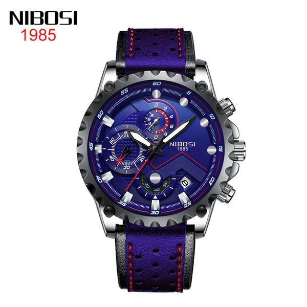 5 style nibosi new cross border three eyes six needle casual men's watch waterproof luminous leather belt quartz student watch 43mm blu, Slivery;brown
5 style nibosi new cross border three eyes six needle casual men's watch waterproof luminous leather belt quartz student watch 43mm blu, Slivery;brown