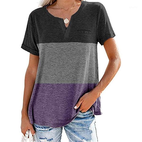 summer pocket round neck block patchwork short sleeve t-shirts casual loose tee plus size s-3xl wdc6857 women's t-shirt, White
summer pocket round neck block patchwork short sleeve t-shirts casual loose tee plus size s-3xl wdc6857 women's t-shirt, White