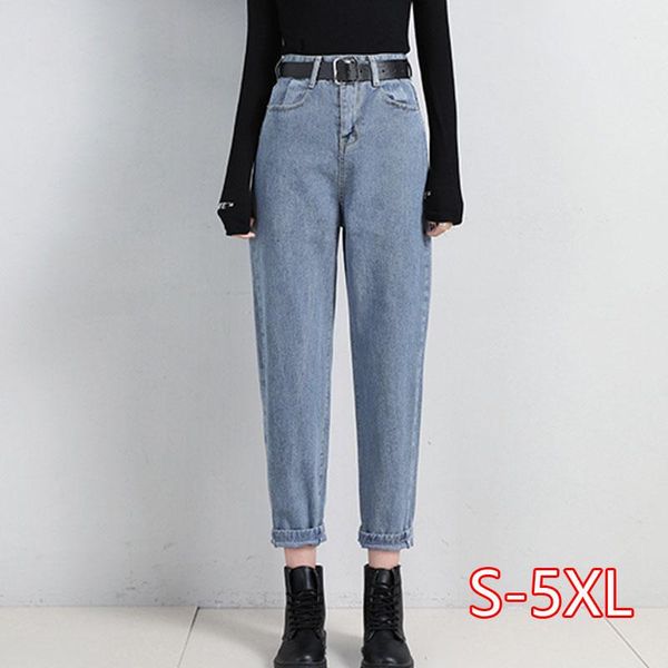 women's jeans high waist for woman large size harem black loose casual female spring denim ankle length women, Blue
women's jeans high waist for woman large size harem black loose casual female spring denim ankle length women, Blue