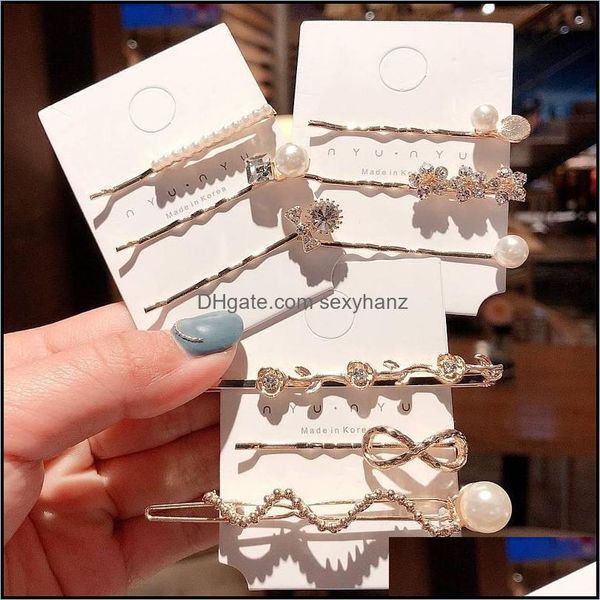 hair clips & barrettes jewelry s1220 fashion women simple sweet hairpin clip mixed pin lady barrette set drop delivery 2021 buv13, Golden;silver
hair clips & barrettes jewelry s1220 fashion women simple sweet hairpin clip mixed pin lady barrette set drop delivery 2021 buv13, Golden;silver