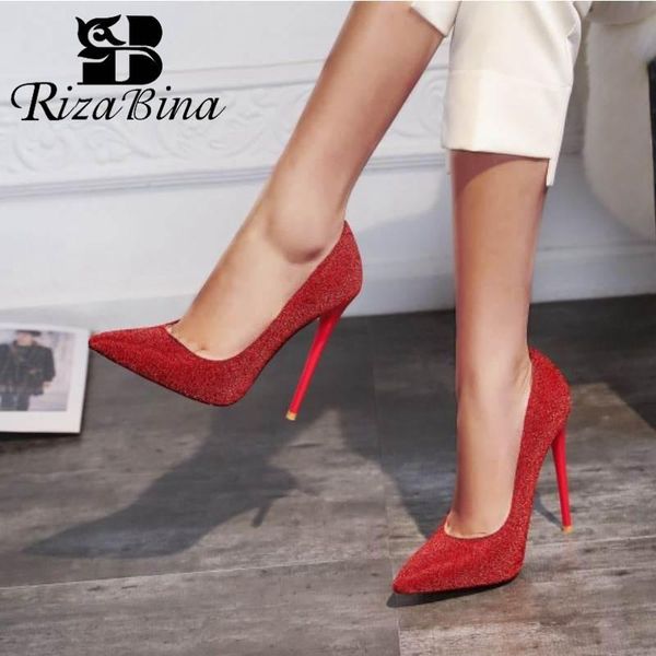 dress shoes rizabina size 34-47 7 colors women pumps thin high heels pointed head high-quality flock upper footwear, Black
dress shoes rizabina size 34-47 7 colors women pumps thin high heels pointed head high-quality flock upper footwear, Black