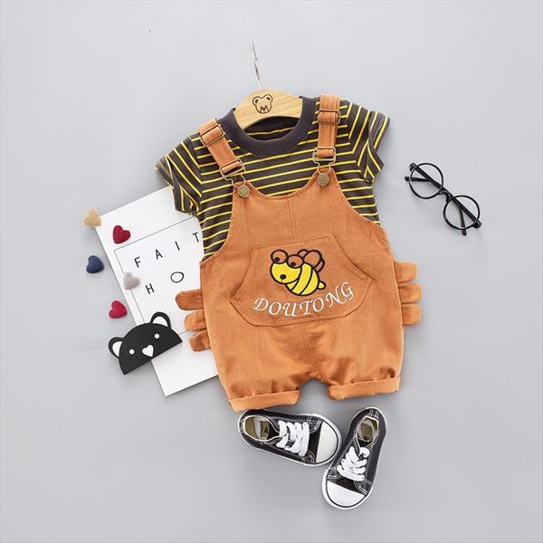 casual boys clothing set baby 2pieces striepd t shirt short overalls infant outfits clothes suit, White
casual boys clothing set baby 2pieces striepd t shirt short overalls infant outfits clothes suit, White