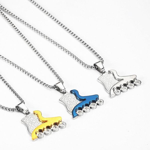 pendant necklaces necklace men skates stainless steel long chain gold male hip hop fitness jewelry on the neck wholesale, Silver
pendant necklaces necklace men skates stainless steel long chain gold male hip hop fitness jewelry on the neck wholesale, Silver