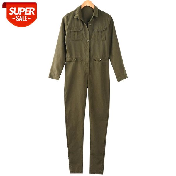 2019 spring casual deep v button solid color dark green jumpsuit popular #9r37, White
2019 spring casual deep v button solid color dark green jumpsuit popular #9r37, White