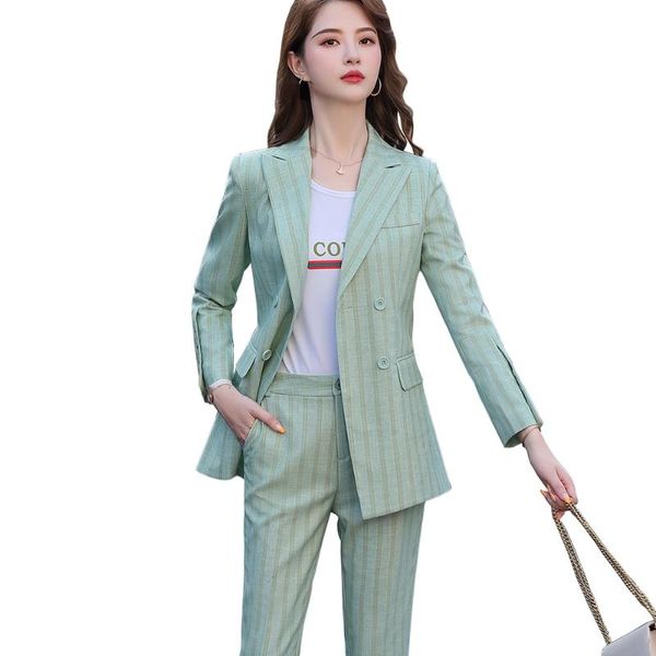 women's two piece pants women double breasted pant suit s-5xl casual green khaki pink stripe jacket blazer and 2 set, White
women's two piece pants women double breasted pant suit s-5xl casual green khaki pink stripe jacket blazer and 2 set, White