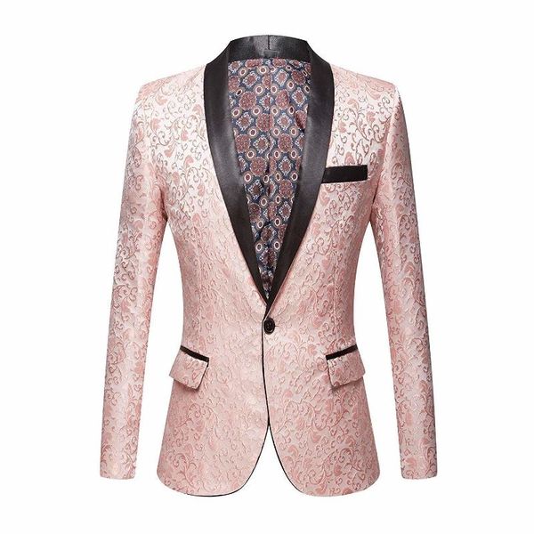 men's suits & blazers pink floral jacquard suit jacket blazer for men wedding groom prom slim fit tuxedo party dinner singers clothing, White;black
men's suits & blazers pink floral jacquard suit jacket blazer for men wedding groom prom slim fit tuxedo party dinner singers clothing, White;black