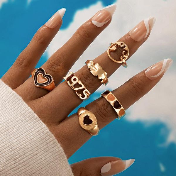 wedding rings 6pcs/set colorful droping oil heart ring set for women vintage hollow out geometry letter party jewelry anillos 20062, Slivery;golden
wedding rings 6pcs/set colorful droping oil heart ring set for women vintage hollow out geometry letter party jewelry anillos 20062, Slivery;golden