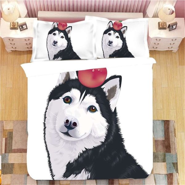 alaskan malamute with apple on its head duvet cover furry arctic doggi husky decorative 2/3 pcs bedding set with pillowcase
alaskan malamute with apple on its head duvet cover furry arctic doggi husky decorative 2/3 pcs bedding set with pillowcase