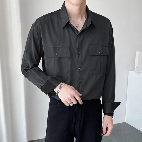 men's casual shirts streetwear mens cargo shirt autumn pure color camisas de hombre manga larga breathable single-breasted work men clo, White;black
men's casual shirts streetwear mens cargo shirt autumn pure color camisas de hombre manga larga breathable single-breasted work men clo, White;black