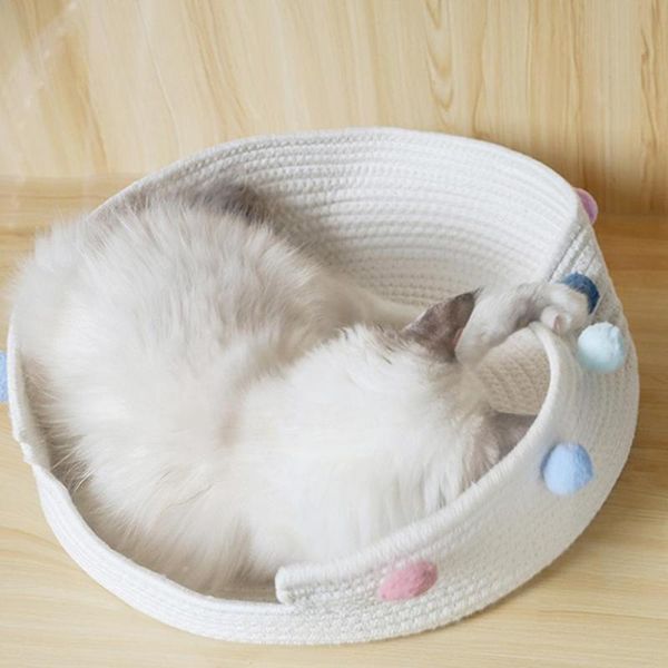 woven cat round bed mat breathable dog cat sleeping kennel baskets cotton blend plush ball handmade nordic summer bed nest
woven cat round bed mat breathable dog cat sleeping kennel baskets cotton blend plush ball handmade nordic summer bed nest
