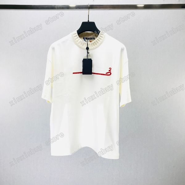 22ss designers tee mens womens t shirts knit weave letters pattern embroidery man paris fashion t-shirt short sleeve luxurys tshirts, White;black
22ss designers tee mens womens t shirts knit weave letters pattern embroidery man paris fashion t-shirt short sleeve luxurys tshirts, White;black