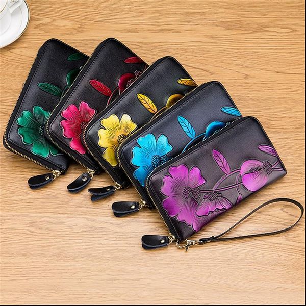 flower print women clutch wallet for female cow leather purse card holders coin phone pocket long wallets bolsas, Red;black
flower print women clutch wallet for female cow leather purse card holders coin phone pocket long wallets bolsas, Red;black