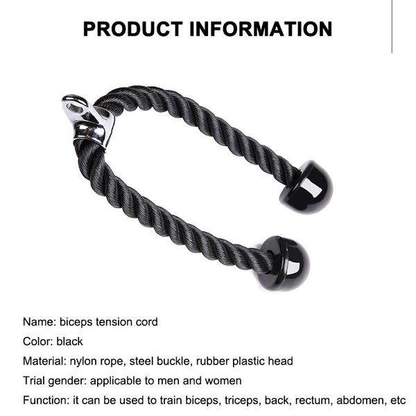 tricep rope abdominal crunches cable pull down laterals biceps muscle training fitness body building gym pull rope portable
tricep rope abdominal crunches cable pull down laterals biceps muscle training fitness body building gym pull rope portable