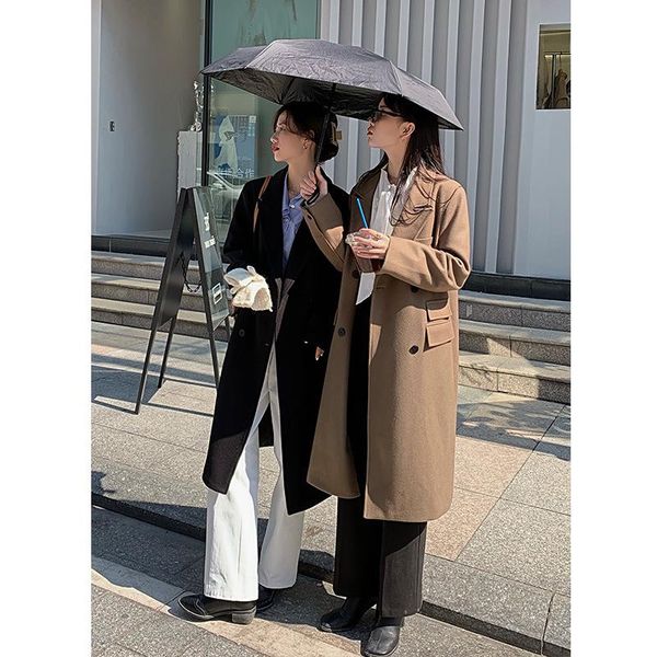 women's wool & blends duomi south korean suit coat 2021 small middle long woolen qiudong d359, Black
women's wool & blends duomi south korean suit coat 2021 small middle long woolen qiudong d359, Black