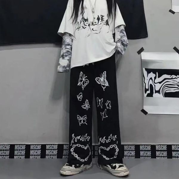 women's pants & capris sxgoth alt harajuku trousers high waist oversized emo women 2021 punk rave streetwear quality clothing grunge, Black;white
women's pants & capris sxgoth alt harajuku trousers high waist oversized emo women 2021 punk rave streetwear quality clothing grunge, Black;white