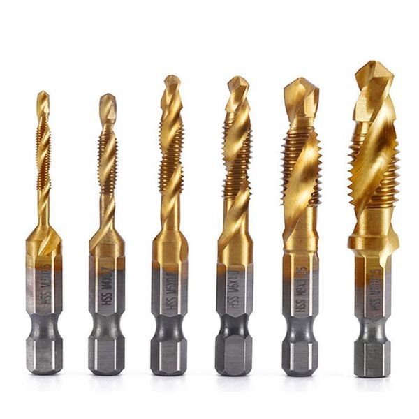 hand tools drill tap bit, 6 pack combination bit set screw tapping sae 6-32nc 8-32nc 10-24nc 10-32nc 12-24nc 1/4-20nc
hand tools drill tap bit, 6 pack combination bit set screw tapping sae 6-32nc 8-32nc 10-24nc 10-32nc 12-24nc 1/4-20nc