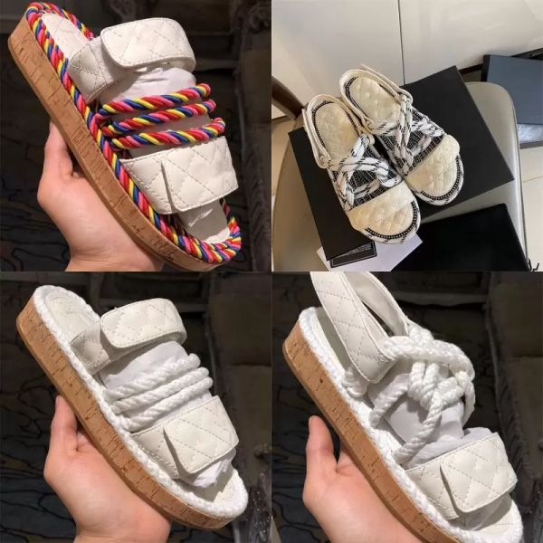 2022 luxurys platform sandals women slides shoes fashionable wide-soled flat canvas sandal shoe summer outdoor causal rope ankle strap slipp, Black
2022 luxurys platform sandals women slides shoes fashionable wide-soled flat canvas sandal shoe summer outdoor causal rope ankle strap slipp, Black