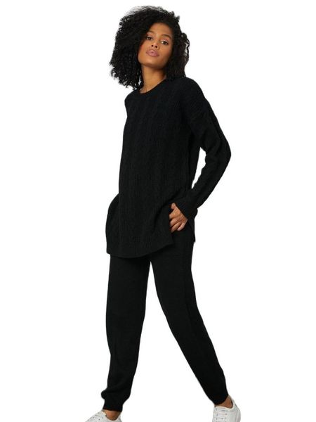 women's two piece pants fashion winter tracksuit 2 pant suits for women knitted long sleeve set and suit jacket, White
women's two piece pants fashion winter tracksuit 2 pant suits for women knitted long sleeve set and suit jacket, White