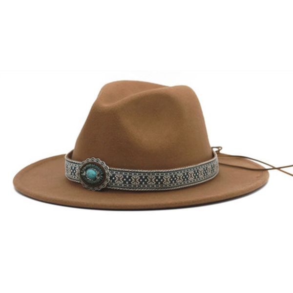 2021 jazz caps western cowboy autumn winter belt band khaki white black casual street outdoor fedora women hats new gade, Blue;gray
2021 jazz caps western cowboy autumn winter belt band khaki white black casual street outdoor fedora women hats new gade, Blue;gray