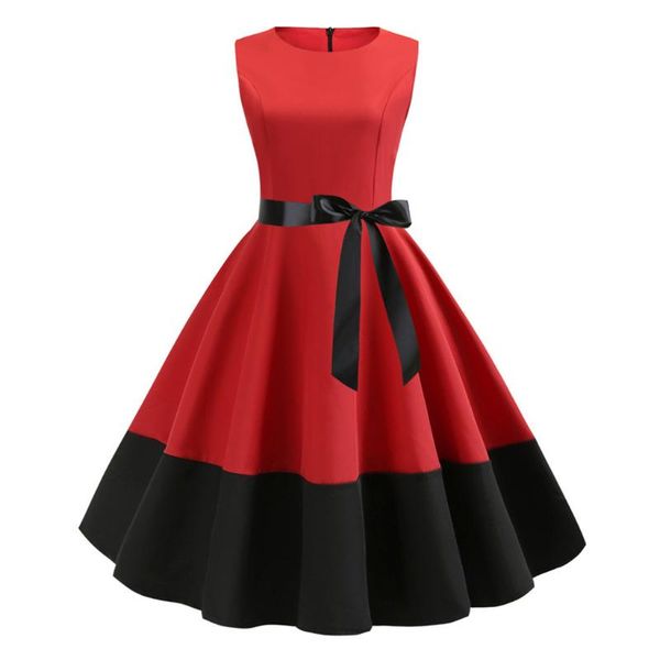 casual dresses patchwork bow vintage dress women sleeveless pleated party prom swing elegant tank female vestido feminino 40#, Black;gray
casual dresses patchwork bow vintage dress women sleeveless pleated party prom swing elegant tank female vestido feminino 40#, Black;gray