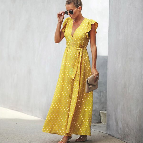 2021 new women summer fashion polka dot long petal short sleeve v neck ruffle female casual yellow retro vestido mujer u6g1, Black;gray
2021 new women summer fashion polka dot long petal short sleeve v neck ruffle female casual yellow retro vestido mujer u6g1, Black;gray