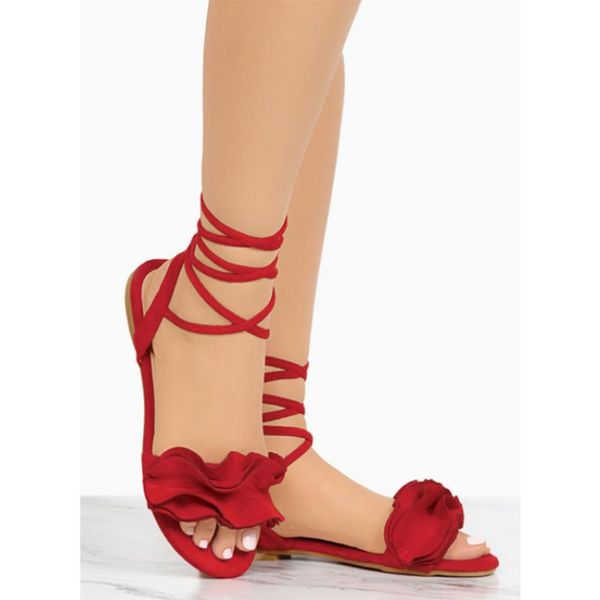 sandals plus size women's sandal ruffles shoes woman cross bandage summer flats lace-up ankle strap sandalias, Black
sandals plus size women's sandal ruffles shoes woman cross bandage summer flats lace-up ankle strap sandalias, Black
