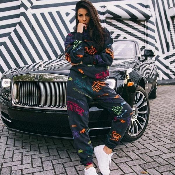 letters graffiti print two of women's hoodies sweater and outfits pants autumn new high street lounge sets vjl0, Gray
letters graffiti print two of women's hoodies sweater and outfits pants autumn new high street lounge sets vjl0, Gray
