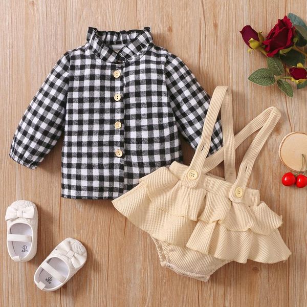 clothing sets cute lovely toddler baby girls pants clothes suit long sleeve lapel neck shirts suspender ruffle a-lined 2pcs, White
clothing sets cute lovely toddler baby girls pants clothes suit long sleeve lapel neck shirts suspender ruffle a-lined 2pcs, White