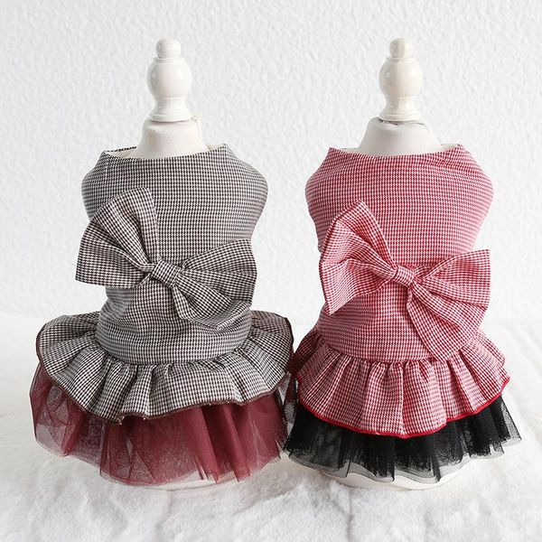 dog apparel 2021 autumn and winter design dresses for dogs with bow small gauze red black colors skirts pet clothes
dog apparel 2021 autumn and winter design dresses for dogs with bow small gauze red black colors skirts pet clothes