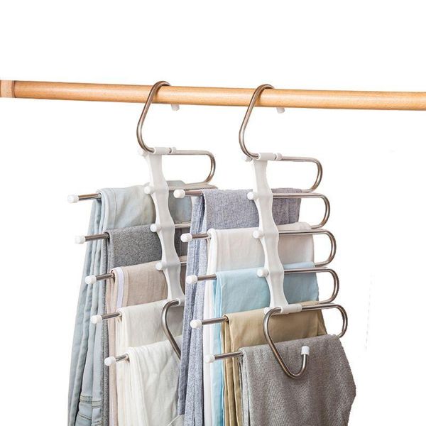 hangers & racks 5-in-1 pants hanger multifunctional portable stainless steel for clothes trousers coat storage organization space saving
hangers & racks 5-in-1 pants hanger multifunctional portable stainless steel for clothes trousers coat storage organization space saving